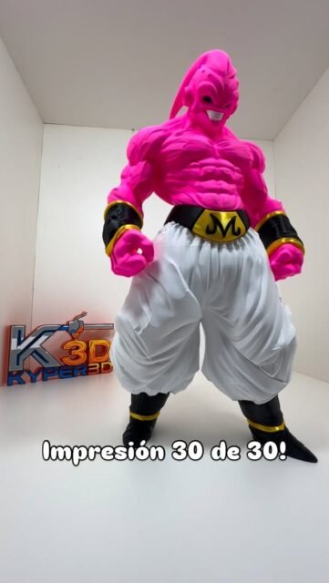 Impresión 30 de 30!
Para finalizar el reto hemos dejado a #majinbuu de 48 cm para el final!!!!
Con un tamaño enorme, obligándonos a cambiar nuestro set de video, lo hemos elegido como final de reto, espero que os guste!
#dragonball #goku #vegeta