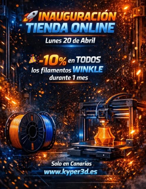 Ha llegado el día!!!!!! La próxima semana estará todo disponible en nuestra inauguración!!!!!!!

Nos gustaría contar con vuestro apoyo y que este post tuviera la mayor repercusión en Canarias!!!!!

Recordar que el día de la inauguración,el próximo lunes 20, y durante todo un mes..... FILAMENTOS @winkle3d CON 10% DE DESCUENTO!!

Muchas gracias a todos!!!