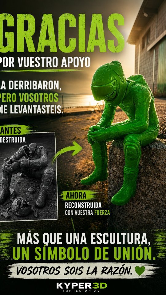 Gracias a todos por la cantidad de mensajes y apoyo que he recibido de toda Canarias, península y hasta de Portugal.

Jamás pensé que tanta  gente reaccionaría así, a un gesto tan pequeño con un sentimiento enorme.

Mil gracias 🏍️✌️🫂